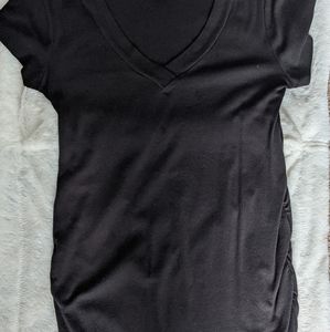 Oh Baby Black V neck maternity t-shirt